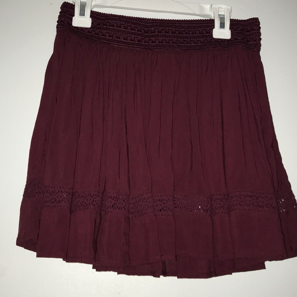 Aeropostale Burgundy Skater Skirt